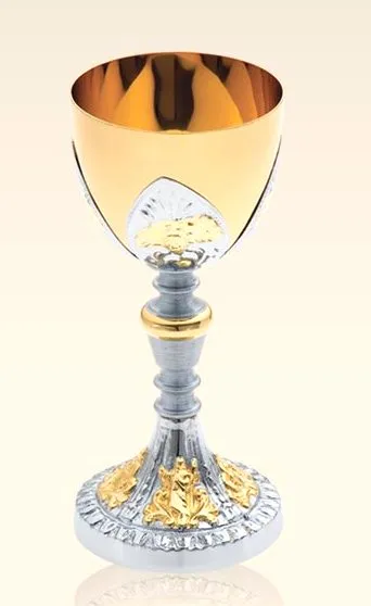 Cálice CR L1118 dourado, de haste alta